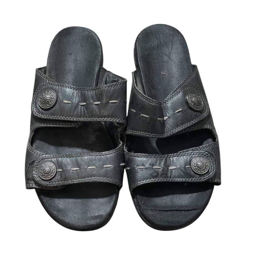 F4- Women’s 8 Trotters Leather Slide Sandals